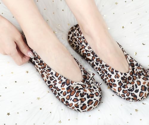 Image of Keyela Women's Ballerina Slippers,Non-Slip Bedroom Slippers Socks | Soft fuzzy slipper socks for ladies Indoor home slippers Cozy sock slippers Ballet Slippers