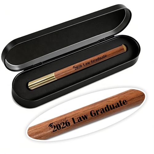 Bolígrafo de gel de madera grabado para graduados de derecho 2026 miniatura 2