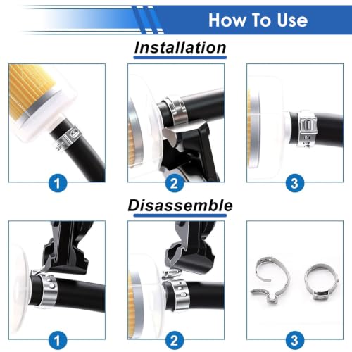 Image of 405Pcs 15-Sizes 304 Stainless Steel Single Ear Hose Clamps with Ear clamp plier 5.3-36.1mm Crimp Hose Clamps Assortment Kit for Auto /Home Appliance /Pipe /Fuel Line