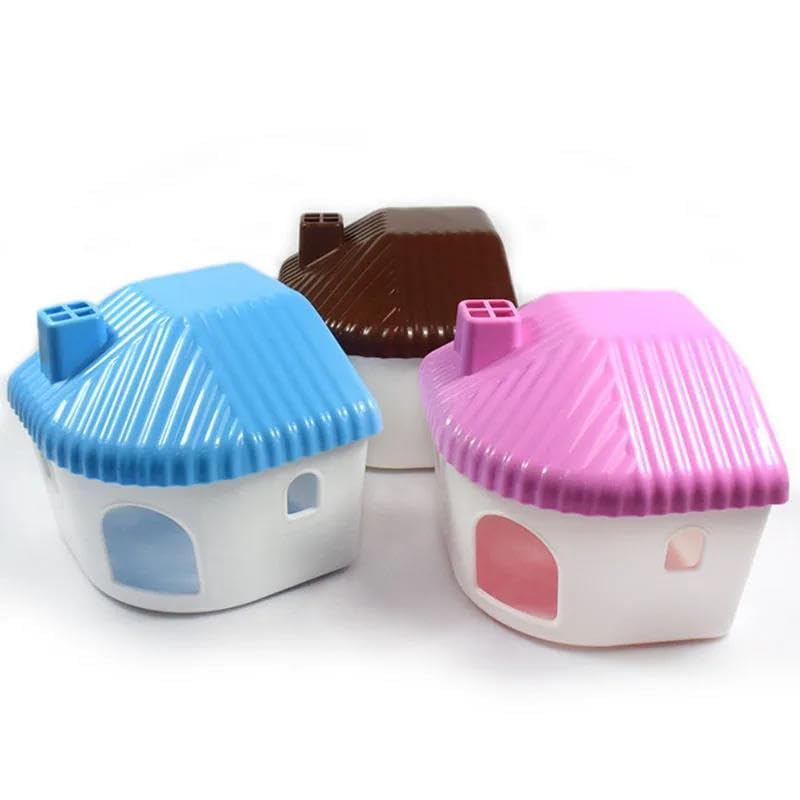 Hamsterspielzeug, 2 Stück, bunt, montierbar, for Hunde, Hamster, Meerschweinchen, Kunststoff, for kleine Haustiere, Schlafzimmer, Hamsterhaus, Blau,Hamsterspielzeug(Pink)