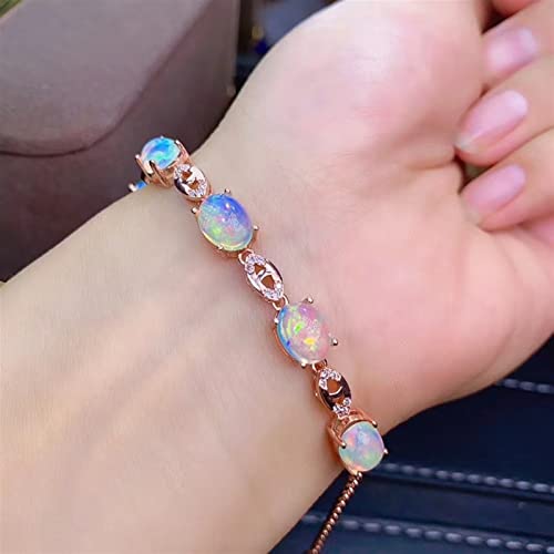 Bracelet en opale véritable résistant au ternissement pour peau sensible