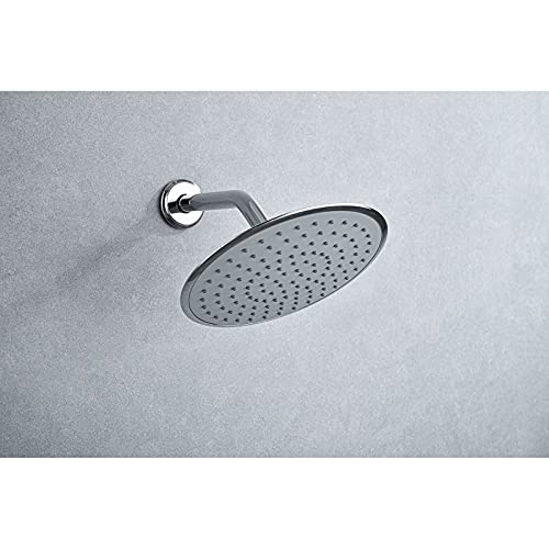 Anpean 8 Inch Shower Arm With Flange, Wall Mounted Rain Shower Head Extension Arm, Polished Chrome #TOP2
