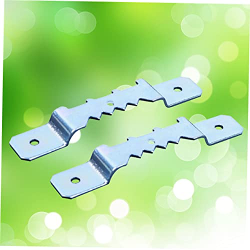 Image of 30 Pcs Kit Easel Picture Frame Hook Double Hole Hangers Metal Hook Suite Photo Frame Jagged