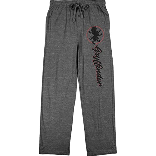Bioworld Harry Potter Gryffindor Lion Emblem Men's Graphite Heather Sleep Pajama Pants