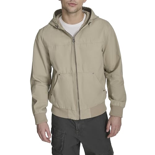 Image of Levi's Men's Workwear Cotton Canvas Hooded Bomber Jacket