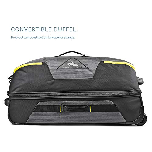 High Sierra Dells Canyon 28-Inch Wheeled Duffel Bag - Large Rolling Duffel Bag - Travel Duffel Bag with Wheels Mercury/Black/Glow