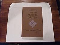 Milton and the Miltonic Dryden 0674575768 Book Cover