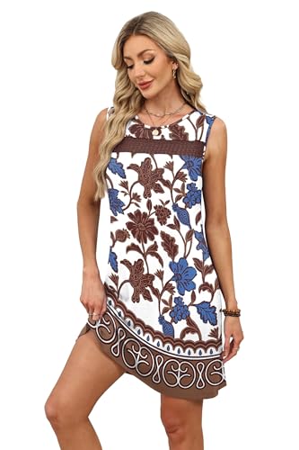 Image of WIHOLL Summer Dresses for Women 2026 Beach Vacation Spring Fashion Clothing Lace Mini Tank Dress with Pockets