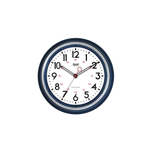 Image of Ajanta Home Decor Clock 15 Inch (370mm) Blue | Stylish Silent Sweep Wall Clock | Luxury Modern Design | Model 7087