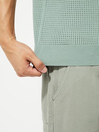 Image of Max Men Cotton URB N Knit Oversized Polo T-Shirt