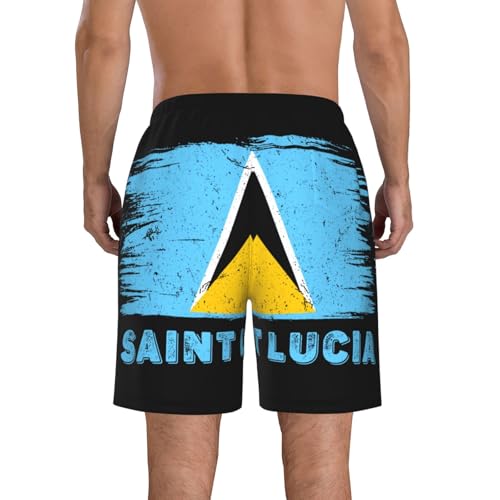 Albania Flag Beach Board Shorts Men's Swim Trunks Drawstring Shorts3