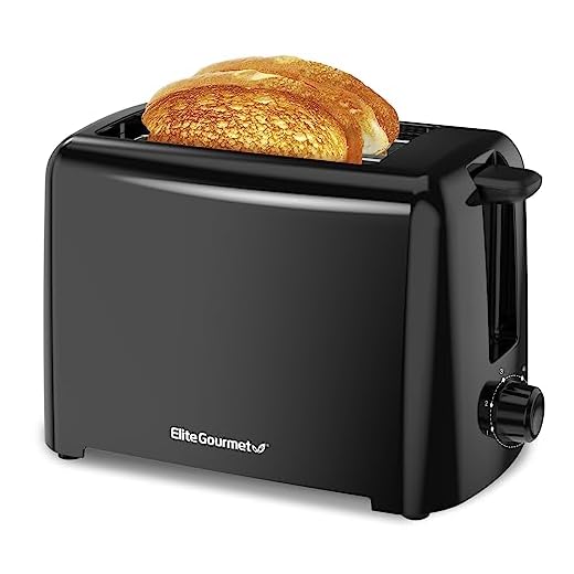 Elite Gourmet ECT1027B Cool Touch Toaster with 6 Temperature Settings & Extra Wide 1.25" Slots for Bagels, Waffles, Specialty Breads, Puff Pastry, Snacks, ETL Certified, 2 Slices, Black