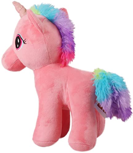 Mirada-29cm-Standing-Unicorn-with-Glitter-Horn-Coral