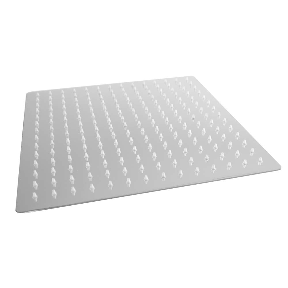 Grafner Duschkopf Regendusche eckig, 50 x 50 cm, 400 Anti-Kalk-Düsen, edel verchromt, DIN-Anschluss, Kugelgelenk, Antikalk-Filter, ultradünn, Brausekopf Dusche