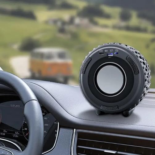 Image of Cyomi CY-666 Super Bass Bluetooth Speaker | 10W Power Speaker with Wheel Design | Bluetooth, USB, Micro SD Card Slot | Portable Wireless Speaker