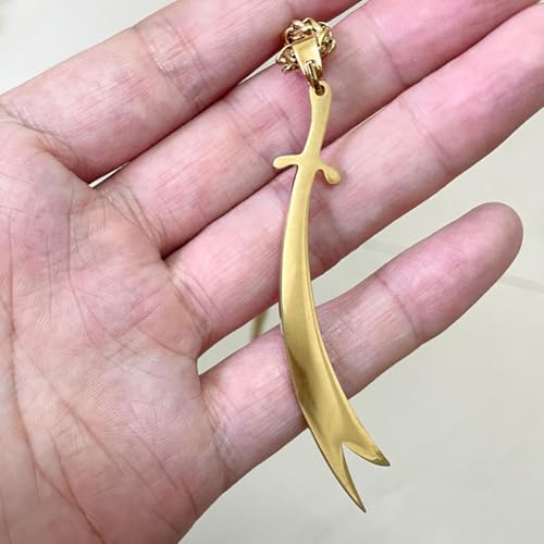 ZKDC Muslim Ali zulfiqar sword stainless steel 60cm chain necklace islamic jewelry by ZKDC - Used condition - Image 2