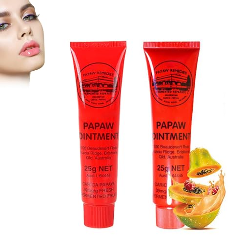 2 Unidades Papaya Ungüento, Unguento alla Papaya, Balsamo Idratante Nutriente per le Labbra alla Papaya, Multifuncional Hidratante Piel Reparación Crema Labial Bálsamo