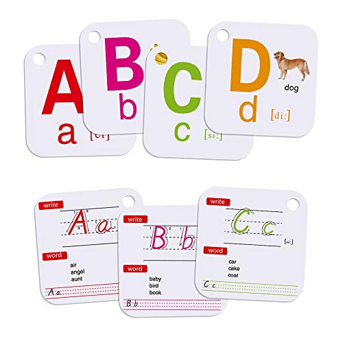 Eksesor ABC Alphabets Flash Cards Set, Educational Sight Words Toys Gift for Preschool Toddlers Age 2 to 8