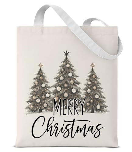 Image of Cute Cat Canvas Tote Bag for Women, Aesthetic Reusable Shoulder Bag for Shopping Travel Work