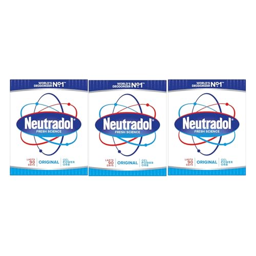 Neutradol Slow Release Gel Air Freshener and Odour Eliminator No Plug or Spray Needed Original Multipack of 3 x 135g