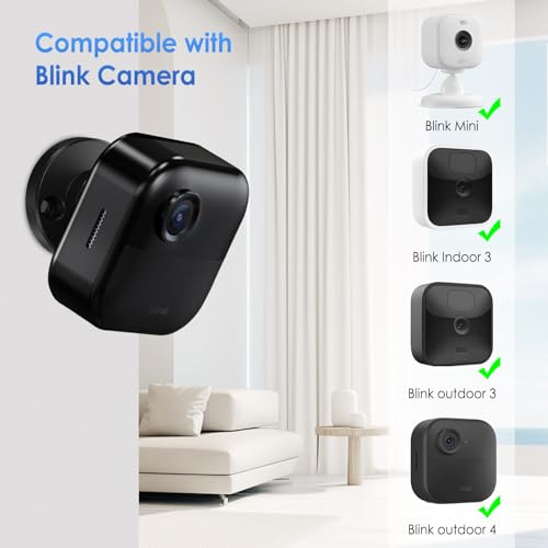 Image of Blink Outdoor Camera Mount, 360 Degree Adjustable Wall Mount Bracket, Compatible with Blink Mini, Blink 4th and 3rd Gen Outdoor Camera, 6 Pack, Black