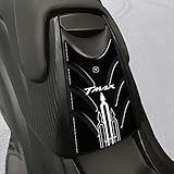  labelbike - Proteccion Puerta Depósito Tmax 500 Pegatina 3D per Scooter Yamaha T MAX 2008-2011 - Negro-Blanco