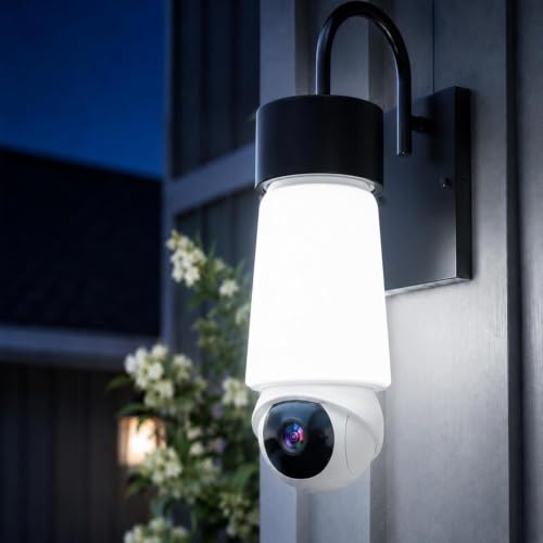 Image of Light Bulb Security Camera, Smart AI Cam 2K HD Outdoor Lightbulb Camera, 5G&2.4G WiFi PTZ Camera, 1000-Lumen LED, Color Night Vision, 911 Emergency Calling, Motion Dection (1Pack)