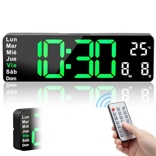 La mejor selección de Reloj Tumblr los 5 más buscados. 43 Reloj digital de 13 pulgadas, doble alarma con modo de memoria, brillo ajustable, reloj electrónico de pared LED con temperatura/fecha/día de la semana para casa, colegio,...