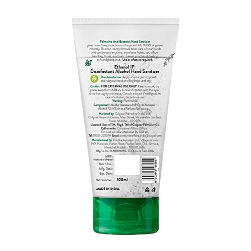 Image of Palmolive Hand Sanitizer, 100ml Tube