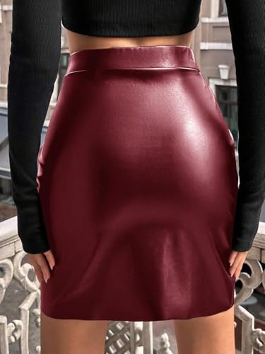 Solid Color Zipper Bodycon Short Skirt 2025 Fashion Skirts for Women2