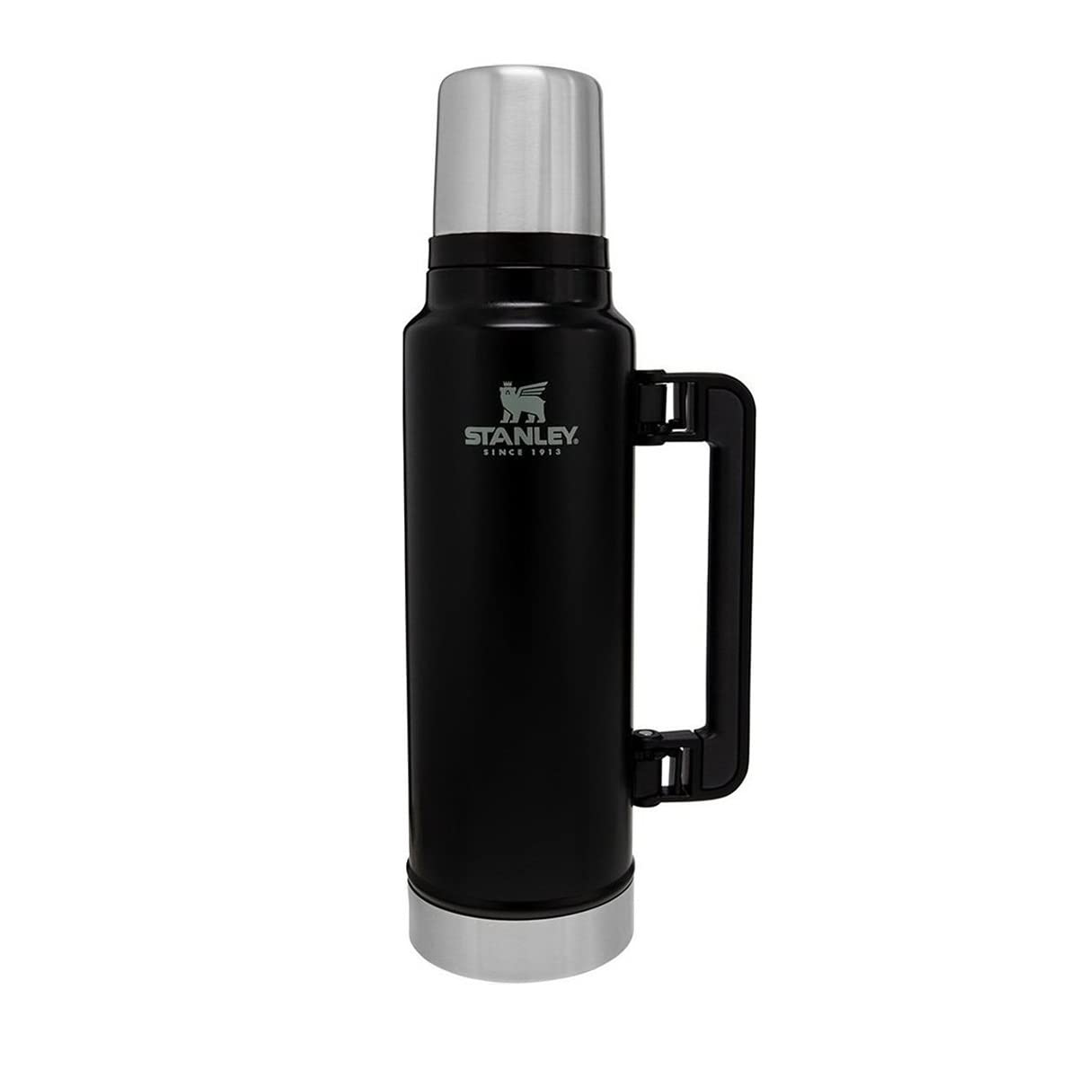 Stanley 1913 Classic Legendary Thermos 1.4L - Matt Black | Maintient la Température 40h (Chaud/Froid) - Bouteille Isotherme - Sans BPA - Gourde Isotherme en Acier Inoxydable