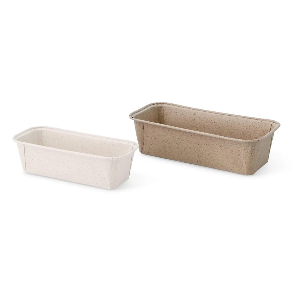 GREENBOX - Kakaopapier-Backformen 20 x 7 x 6 cm, rechteckig, braun, 750 St.