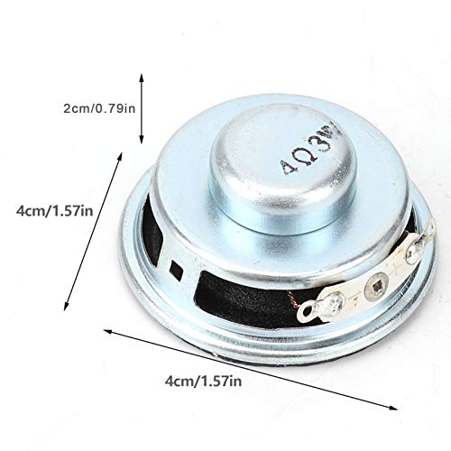 2 pezzi 3W 4Ω Altoparlante Stereo 4 cm per Mini Amplificatore, Altoparlanti Rotondi con Casing Metallico, Speaker Interno a Magnete per Audio Fai da Te