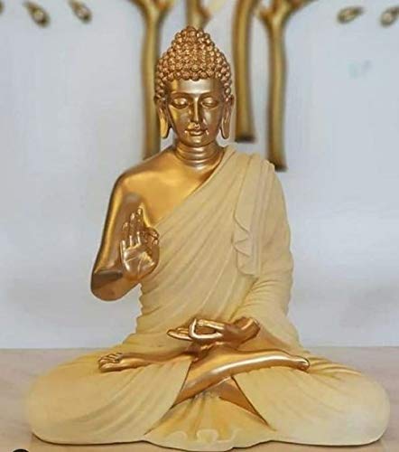 Thedecorshed 15 inches Golden/Cream Buddha Figure for Home Decor, Garden Decor, Buddha for Garden Outdoor, Buddha for Garden Decor, Buddha for Gardening, (B08QW8LQK9) Amazon Price History, Amazon Price Tracker