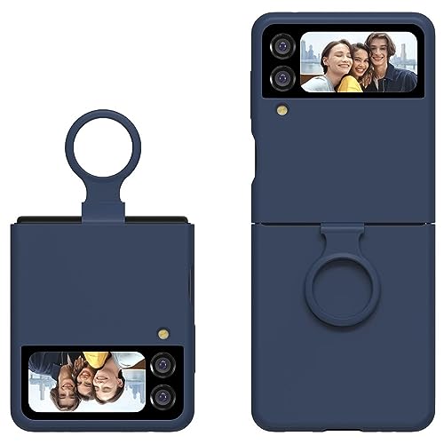 Image of MIDOS Back Cover Compatible with Samsung Z Flip 3 Silicone Case Full Protection Shock Proof Case for Samsung Galaxy Z Flip 3 (Blue)