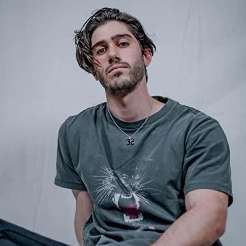 Custom Black Number Necklaces for Athletes Personalized Jersey Sports Number Chain Baseball Football Basketball Soccer Number Jewelry for Men Boys Girls Number Charm 3mm Cuban Link Chain, 0.7, 0.9, 1.2 inch2