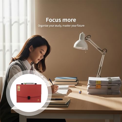 Porte-documents extensible rouge A4 contre le désordre administratif - 3