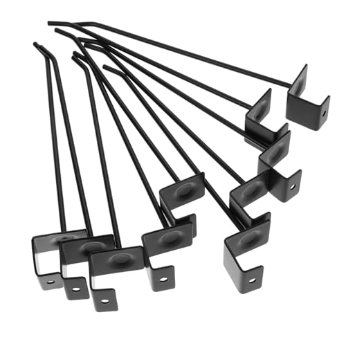 FUNOMOCYA 10pcs Shelf Hook Merchandise Display Hook Panel Hooks Slat Wall Hanging Hooks Pegboard Display Hooks Tube Peg Hooks Commodity Display Hook Slat Wall Accessories Iron Black