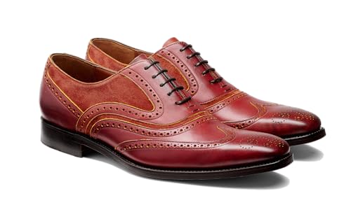 Image of BARKER McClean Men's Handmade Leather Oxford Dress Shoes - Goodyear Welted, Full Leather Sole, Premium Calf Leather - Formal & Business Wear
