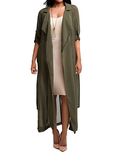 long sheer chiffon duster