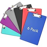 6Pcs/Set A4 clipboard with Pen Holder, Holds up to 100 Sheets of 8.5x11 Paper，Plastic clipboard for Nurse, Kids,Teacher
