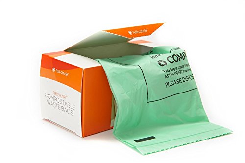 Purchase Full Circle Fresh Air 2.5 Gallon Compostable Waste Bags for Compost Collector 25ct (Pack of...