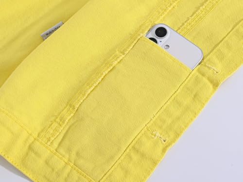Image of Men's Sleeveless Ripped Denim Vest Casual Slim Fit Button Down Jeans Vests Jacket