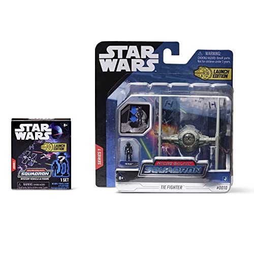 Star Wars Mico Galaxy Squadron Tie Fighter Mystery Bundle - 3-Inch Light Armor Class Vehicle And Scout Class Vehicle With Accessories - Amazon Exclusive #TOP1