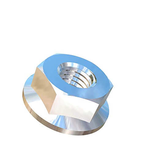 Allied Titanium 0006200, (Pack of 6) 1/4-28 UNF Titanium Hex Flange Nut, Grade 5 (Ti-6Al-4V)