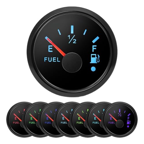 1pc 0-190ohms ���j�o�[�T���K�X�R�����x���Q�[�W 7 �F�̃o�b�N���C�g LED �J�[�{�[�g�h���K�\�����^���N���[�^�[ �h��(BN)