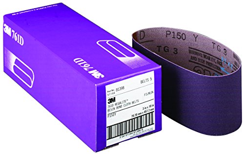 3M Purple Regalite Resin Bond 60 Grit Cloth Sanding Belt, 4-in x 24-in, Pack of 5 (81430)