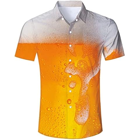TUONROAD Camisa Cerveza Hombre 3D Vistoso Cover