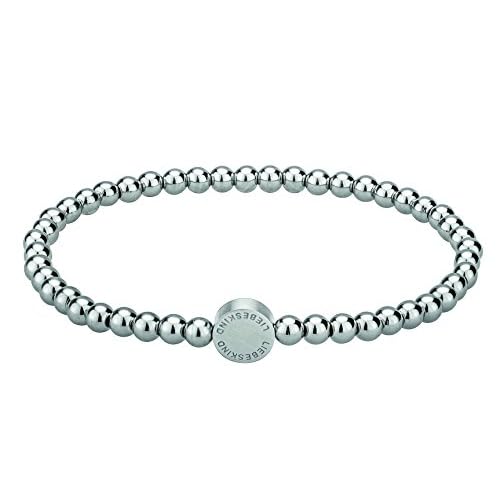 LIEBESKIND BERLIN Beads 6mm mit Logotag in Edelstahl