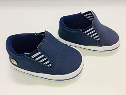 SAPATO BEBE RECEM NASCIDO KLIN AZUL MARINHO 180208 TAMANHO:3;COR:AZUL
